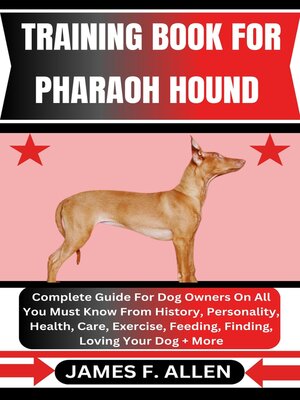cover image of TRAINING BOOK FOR PHARAOH HOUND